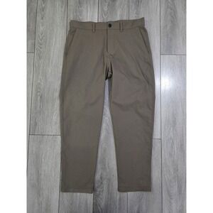 Lululemon Commission Pants Men 36 Brown Stretch Commuter Trousers LM5AYES